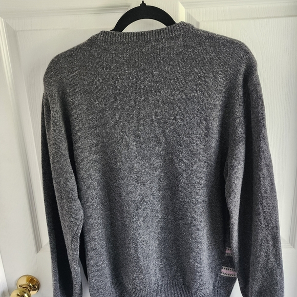 Luca NOBILI FIRENZE Gray and Pink Striped Men's Sweater - Picture 2 of 8